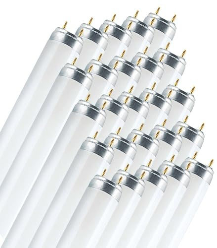 NCC-Licht 25x Leuchtstofflampe T8 Röhre 150cm 58W/840 G13 Neutralweiß 4000K | Leuchtstoffröhre T8 aus Glas, sachliches Licht für Wohn- und Arbeitsbereiche