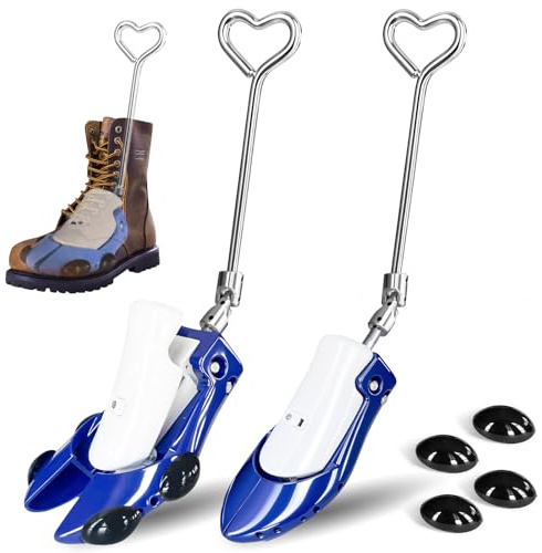 Failenfeivp Boot Stretchers for Cowboy Boots 2 PCS Shoe Stretcher for Wide Feet Men Shoe Trees Adjustable Length & Width for Men Women (Blue, L)