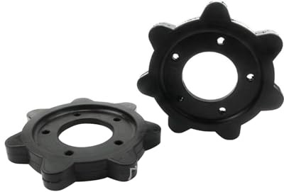 YROHGKPN Lot de 2 roues motrices à chaîne en alliage foncé, compatibles avec les systèmes de courroie de machines à neige rétro, roues de motoneige noires