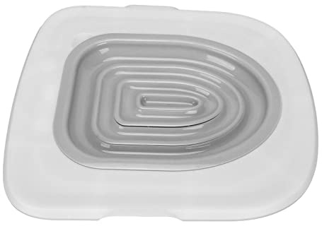 ZJchao Chat Cat Kit d'entraînement aux Toilettes pour Chat – Entraîneur de Toilettes Universel Réutilisable pour Une Transition Facile de la Salle de Bain des Animaux de Compagnie – Matériau ABS –