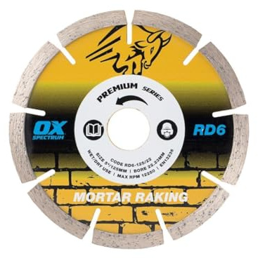 OX Spectrum Premium Diamond Blade - Mortar Raking - 125/22.22mm