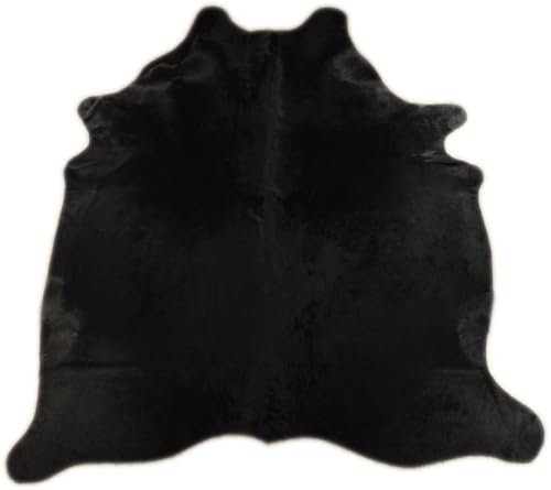 generisch KUHFELL STIERFELL SCHWARZ GEFÄRBT 220 x 190 cm XL Fell Teppich VON KUHFELLE ONLINE