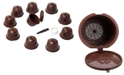 Lot de 10 capsules de café réutilisables pour machine à café Dolce Gusto, filtres à café rechargeables sans BPA