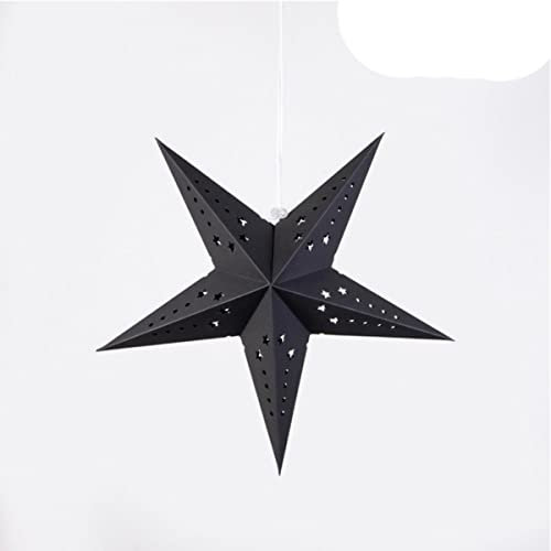 Neue gefaltete Papierstern-Dekoration DIY hängende Papierstern-Laterne Frühlings-Sommer-Wand-Dekor-Dekorationen-schwarz 1