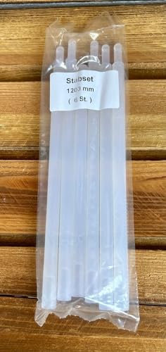 Nesbel - Spüren Sie die Reinheit? Raffrollo Beschwerungsstab Set Kunststoff Zubehör Ersatzteil transparent, Stabset Raffrollo:1200 mm (6 Stangen)