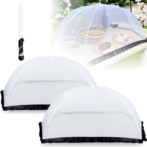 Stimo 2er Set XXL Fliegenhaube 115cm Abdeckhaube für Essen Lebensmittel Obst Insektenschutz
