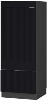 Vicco Armoire Micro-Ondes Fame-Line, Noir rayé, 60cm