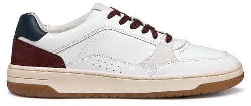 Geox Herr U SEDRAL Court sneakers, vit, 42 EU, Vit, 42 EU