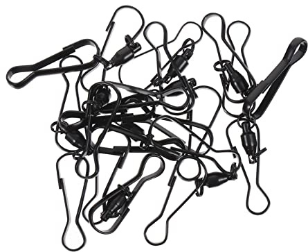Abaodam 10pcs Stainless Steel Hook Outdoor Garden Windsock Clips Wind Hangers for Hanging Plant Baskets Bearing Design for Porch Patio Use