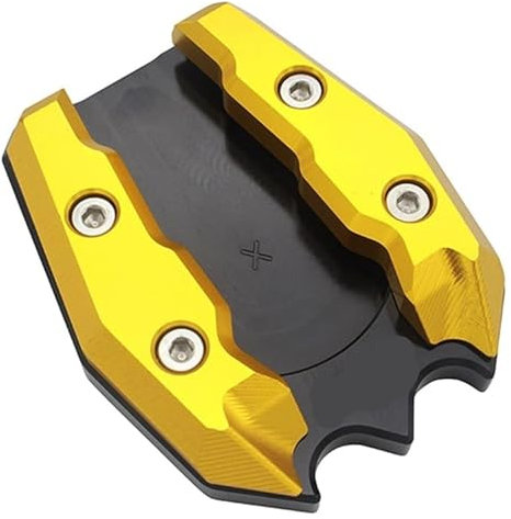 Motorrad Vergrößerungspad Für Y&amaha Für Aerox 155 NVX 155 NVX 125 2015-2020 Motorradständer Vergrößern Stützplatten Seitenständerpolster Seitenständervergrößerer Stützplatte(Gold)