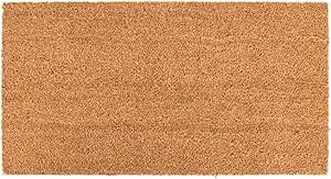 FERCASASHOP® Zerbino in Fibra di Cocco per Interni, 40 x 80 cm, Spessore 14 mm, Base PVC Antiscivolo, Beige