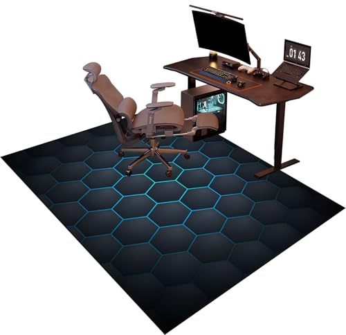Cevgubn Alfombra Silla Gaming Antideslizante Alfombrilla para Silla de Oficina Gaming, Protector Suelo Silla Ruedas, Alfombrilla de Protección para Suelos Duros, Tapete Protector de Suelo 90 x 120 cm