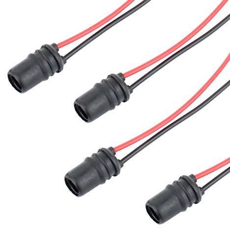 TOMALL T10 förkopplad kontakt uttag för 194 LED-lampor honkontakt (förpackning med 4)