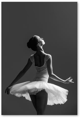Postereck - 0876 - Ballerina, tutu, dans, balett, rygg, sport – Dans, Sport, Balett, Klassiskt, Väggkonst, Tryck - affisch - 3:2 91,0 cm x 61,0 cm