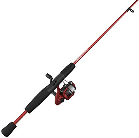 Zebco Slingshot Spinnrolle und Angelrute-Kombination, 2-teilig, mittelleicht, langlebig, Fiberglas-Rute, bequemer Eva-Griff, vorgespult mit 3,6 kg Cajun-Angelschnur