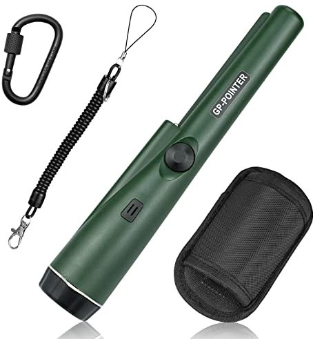Metal Detector Pinpointer, 360° Scan Detector Metal Detectors, Search Treasure Pinpointing Finder Probe with 9V Battery and LED, Buzzer Vibration Sound, Portable Metal Detectors for Adults and Kids