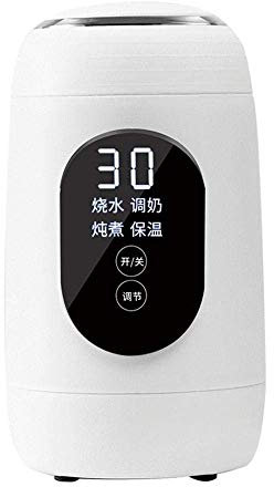 Bollitore elettrico Mini bollitore da viaggio Piccolo manico pieghevole portatile Bollitore termostatico isolato@Bianco Present