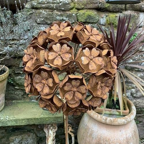 Rusty Flower 303 - Garden Decor - Garden Stake - Flowers - Rustic Metal Garden Sculpture - Plant Support - Garden Art Gift - Garden Ornament