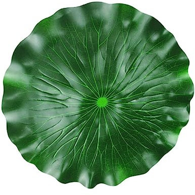 HOMSFOU Feuilles de nénuphar artificielles pour étang - 60 cm - Feuilles de Lotus flottantes réalistes en Mousse - Grandes nénuphar réalistes - pour étang, Piscine, Fontaine,