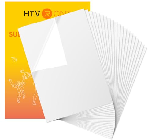 HTVRONT Sublimation Sticker Paper - 20 Pcs Matte White Waterproof Sublimation Stickers