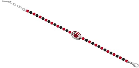 AC Milan Armband stål naturstenar, justerbart, Taglia Unica, Sten, Ingen ädelsten