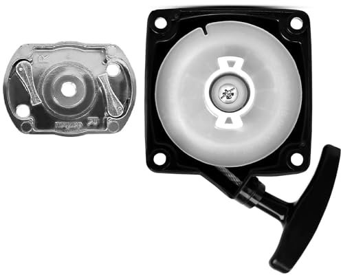 Pièce détachée d'origine constructeur: Lanceur / démarreur + cloche d'entrainement pour débroussailleuse , tarière ou multifonctions 5 en 1 , Entraxe des trous de fixation : 67MM Dimensions sur photos