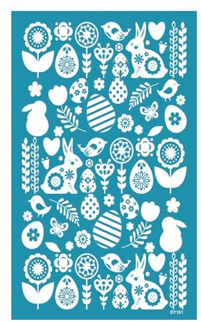Wilgure Ostern Siebdruck Schablonen Für Ton - Wiederverwendbarer Siebdruck Zum Drucken Auf Ton Schmuck Ohrringe Dekor