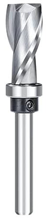 1 Stück Holzfräser 2 Flötenbündiger Fräser mit Lager 6 mm Schaft Schlitzfräser Hartmetall-Schaftfräser