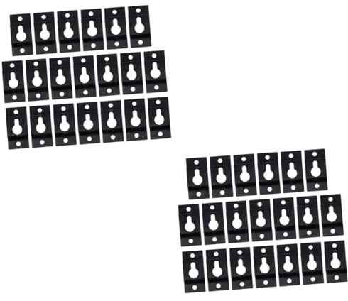 PHENOFICE 2 Set Di Staffe Per Altoparlanti a Buco Della Serratura Ganci in Ferro Da Parete Per Cornici 20 Pezzi * 2