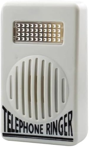 1 amplificador de timbre de teléfono blanco extra fuerte para teléfono/timbre de teléfono, uso de seguridad pequeño en tamaño y peso ligero, teléfonos y accesorios, teléfonos fijos