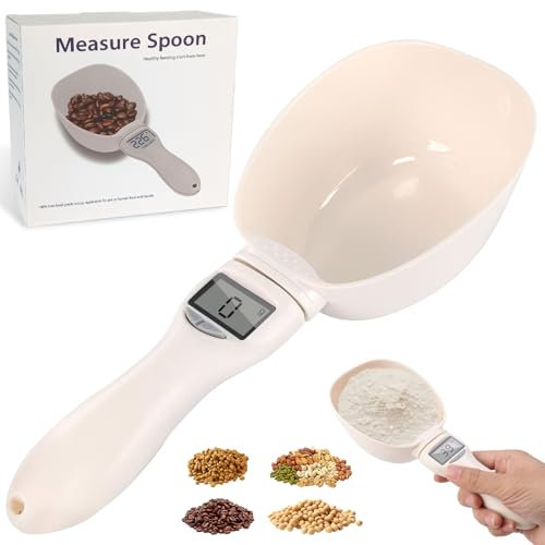 Audasi Digitaler Messlöffel 800g/0.1g Messlöffel Elektronisch mit LCD Display Messlöffel Hochpräziser elektronischer Messlöffel zur Dosierung von Lebensmittelgewürzen und Hunde und Katzenfutter