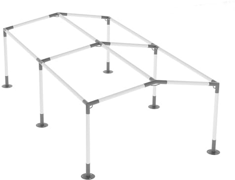 ICITYWALL 6 Leg Carport Kits，Low Peak Canopy Fitting Kit with 1-3/8 ID, Galvanized Steel Carport Connectors, shed Frame kit DIY Project