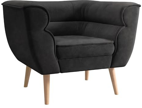 Mirjan24 Polstersessel Einzelsessel Bonezi 1, Sessel, Einzelsofa, Füße aus Holz, Couchgarnitur, Sofagarnitur, Relaxsessel (Kronos 34)