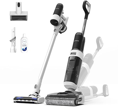 Tineco Floor One Switch S6 Stretch en Mojado y Seco, Multifunción, Diseño Plano de 180°,Diseño Antienredos,Autolimpieza, 65 Min de Duración, Limpieza de Doble Borde, Limpieza de Toda la Casa