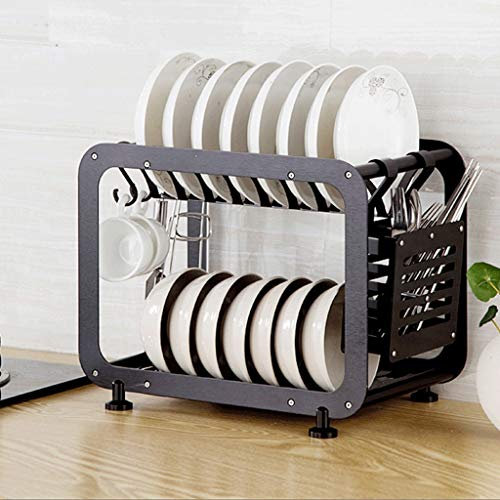 Msuiiixcccc Dish Rack Kitchen Multi-function Rack Cruet Rack Cutting Board Stick Board Holder Knife Black Kitchen Pendant (Color : B) (B)