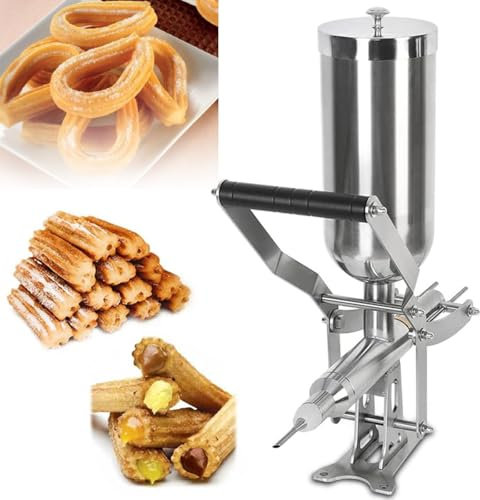 Manual Churro Filler Machine with Stainless Steel, for Cream, Jam, and Doughnut Fillings, Ideal for Restaurants and Bakeries