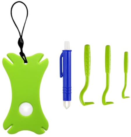 KEQAR Lot de 5 pinces à tiques pour chiens et chats, avec 3 tire-tiques, 2 pinces à tiques et 1 loupe, pour une extraction facile et sécurisée des tiques (convient aux enfants et aux animaux)