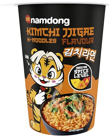 Namdong Kimchi Jjigae Noodle Pot Korean-Style Instant Noodles with a Sachet of Chilli Mix 83 g