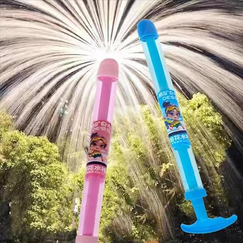 2PCS Firework Water Gun, Water Guns for Kids, Fireworks Style Water Spray Pistol, Pressure Pull-Out Water Guns, Water Squirter Summer Pool Beach Party Toys Gifts for Kids & Adults