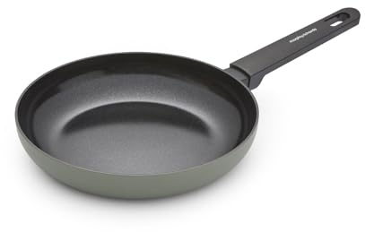 Morphy Richards Frying Pan, Recycled Aluminium, 24cm, Non Stick Ceramic Coating, Soft Touch Handles, Oven Safe Up to 180c, Suitable for All Hobs, Green, 853251