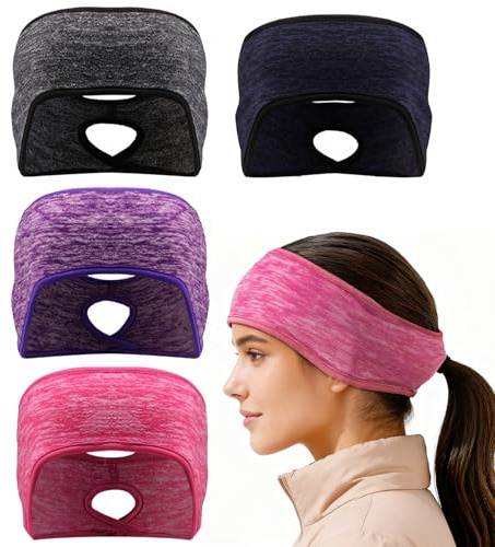 ZXTGBQ 4 PCS Bandeaux de Hiver, Hiver Sport Bandeau Cache Oreille, Bandeau Cache-Oreilles pour l'hiver, Thermique Extensible Cache-Oreilles, pour Sports, Yoga, Danse, Running, Ski, Cyclisme