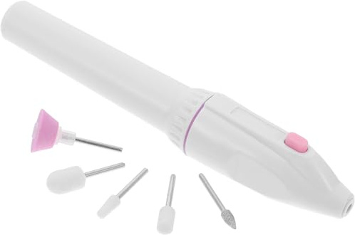 Housoutil Máquina Pulidora de Uñas Eléctrica Multifuncional de Plástico y Aleación, Fácil de Usar para Manicura y Pedicura DIY en Casa, Portátil y Práctica