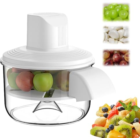 Electric Grape Peeling Machine, Electric Potato, Grape, Cherry Tomato & Garlic Peeler, Easy Peeling Kitchen Tool for Salad Prep & Picnic Use (White)