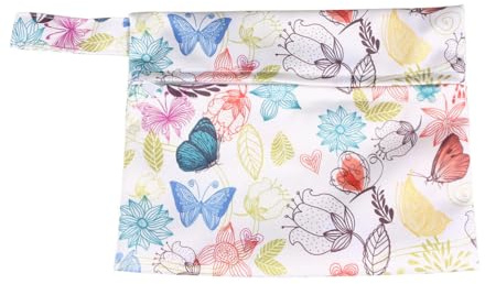 Sanitary Towel Pouch Fabric TPU Zipper Handle Storage Bag