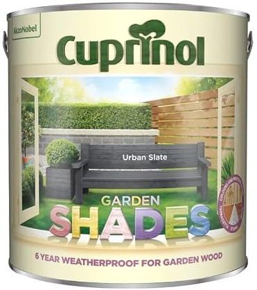 Urban Slate Garden Shades Matt Wood Treatment 2.5L | Exterior Wood Paint and Protector | Matt Finish for Sheds Fences Garden Furniture and Outdoor Timber