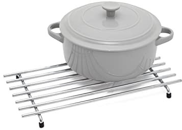 simplywire – Trivet – Heat Resistant – Kitchen Worktop Protector – Large - Chrome