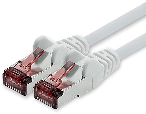 freiwerk Cavo di Rete Cat.6 20m Bianco - 1 x Cavo Ethernet Lankabel Cat6 Cavo di Rete LAN Sftp Pimf Patchcable 1000 Mbit s Compatibile con Cat5 Cat5e Cat6a Cat7 Cat8