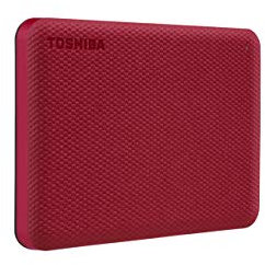 TOSHIBA Canvio Advance 2TB Portable External Hard Drive USB 3.0, Red - HDTCA20XR3AA