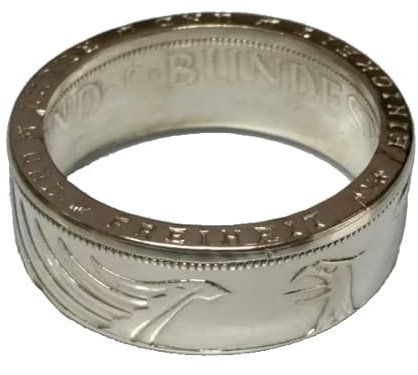 Münzring 5 Mark Silber Heiermann Silberadler Silber 625er Größe 54 bis 70 poliert