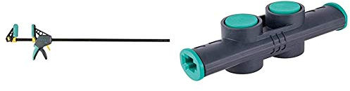 Wolfcraft 3034000 (L) EHZ PRO 100-915 sergente monomanuale, 100 mm Largo Pack 1, Capacita 915 mm & 3038000 1 Connector PRO/Easy Adattatore per morsetti per uso a mano sola